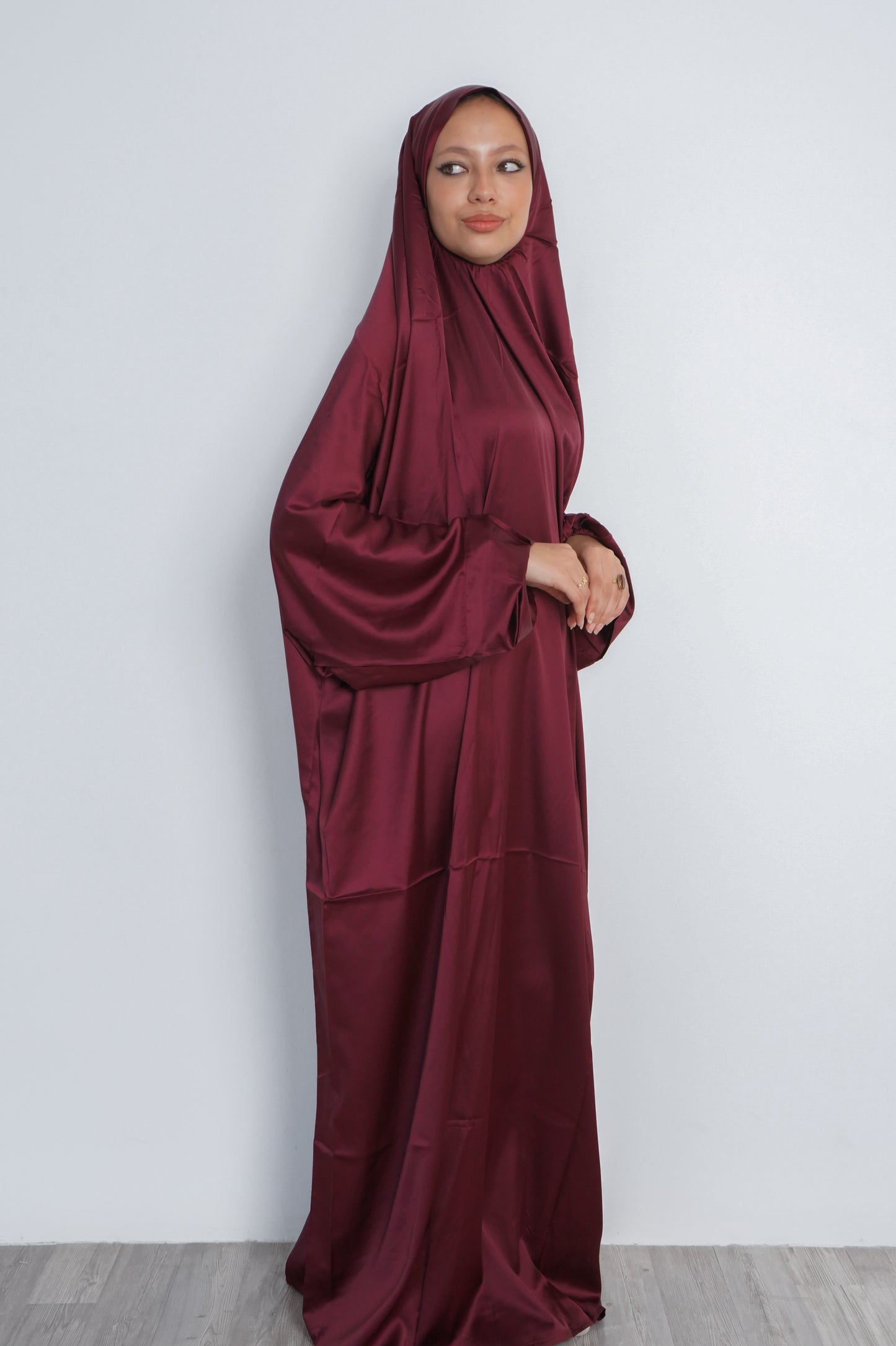 Maroon Pull-On Khimar