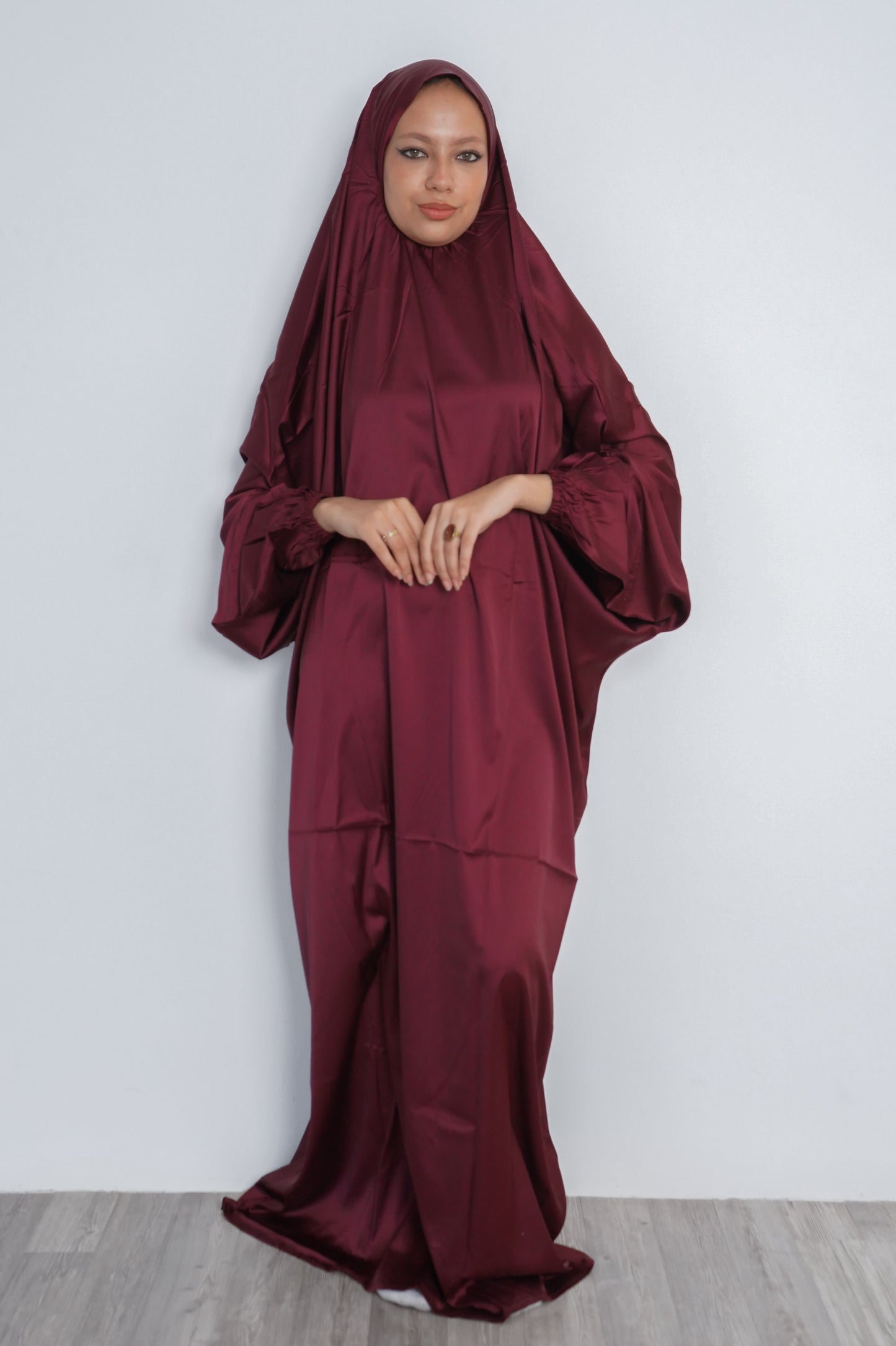Maroon Pull-On Khimar