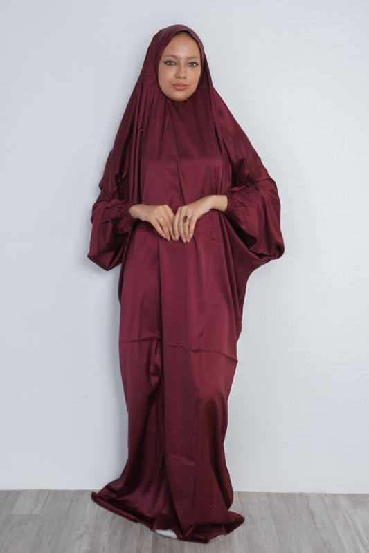Maroon Pull-On Khimar