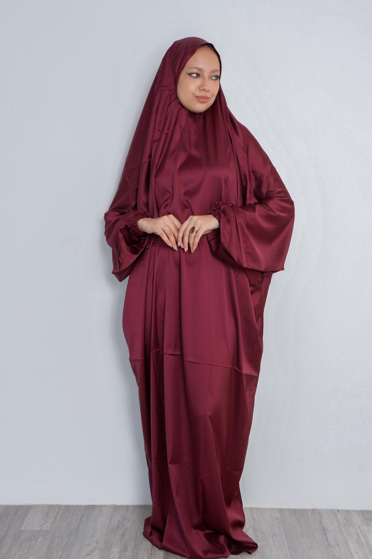 Maroon Pull-On Khimar
