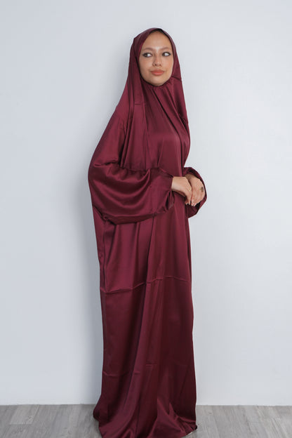 Maroon Pull-On Khimar