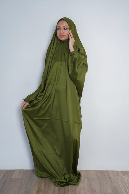 Olive Pull-On Khimar